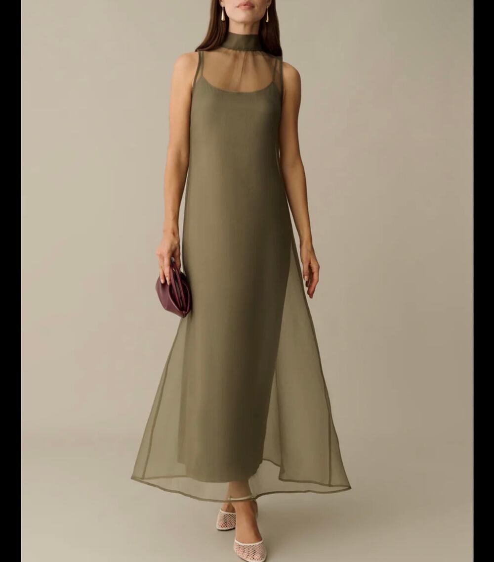 New NWT Caara Aletta dress moss gray dress sz S $222